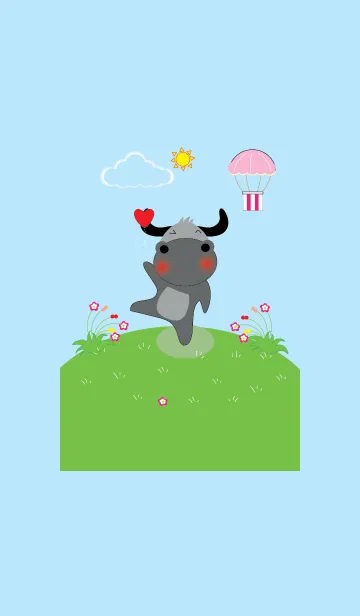 [LINE着せ替え] Cute buffalo theme v.5 (JP)の画像1