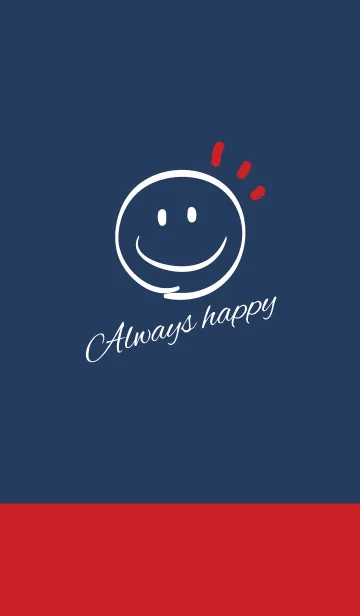 [LINE着せ替え] Always happy -NAVY+RED-の画像1