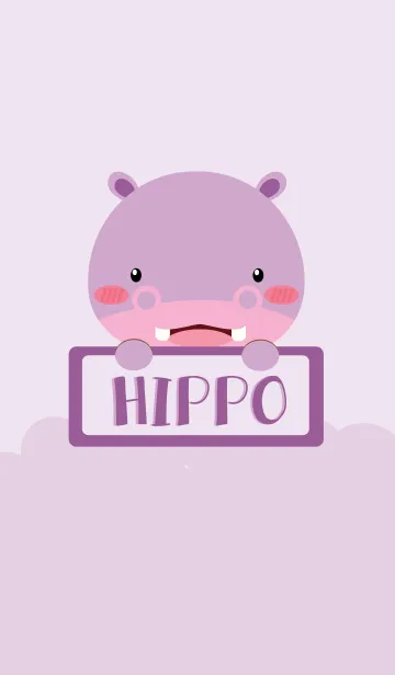 [LINE着せ替え] Simple Cute Love Hippo Theme (jp)の画像1