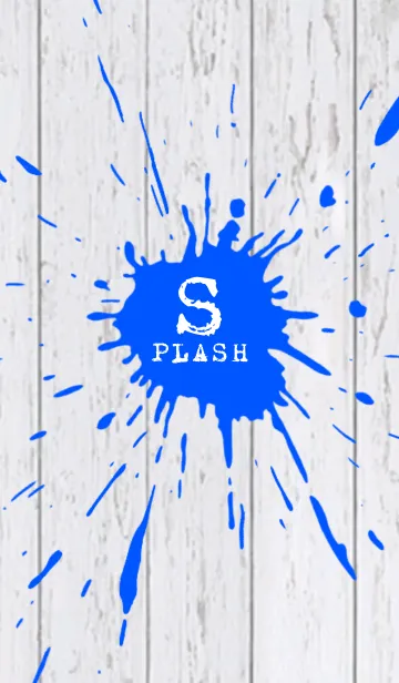 [LINE着せ替え] White Wood x Blue Splashの画像1