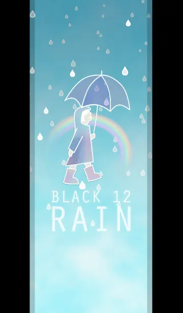 [LINE着せ替え] 雨/ブラック12の画像1