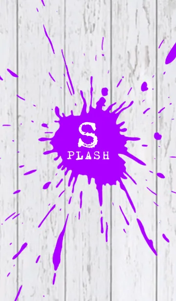 [LINE着せ替え] White Wood x Purple Splashの画像1