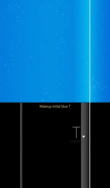 [LINE着せ替え] メークアップ イニシャル ブルー Tの画像1
