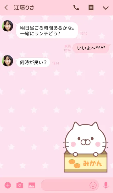 [LINE着せ替え] いつでも使える白いねこ☆の画像3