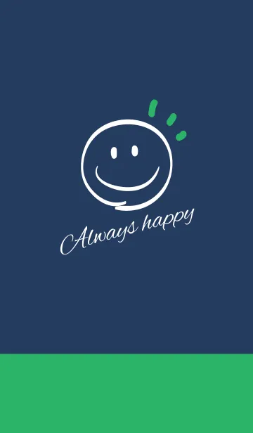 [LINE着せ替え] Always happy -NAVY+GREEN-の画像1