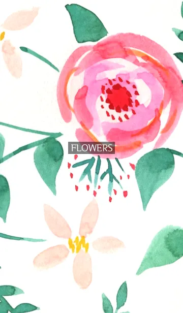 [LINE着せ替え] water color flowers_440の画像1