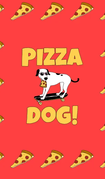 [LINE着せ替え] Skateboarding pizza dog！の画像1