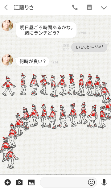 ウォーリーをさがせ Line のline着せ替え 画像 情報など