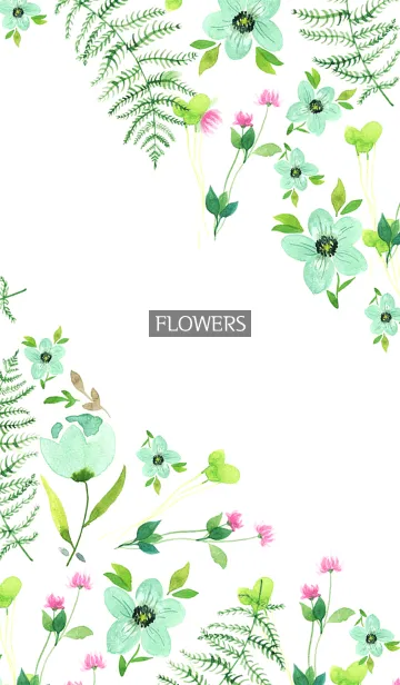 [LINE着せ替え] water color flowers_448の画像1