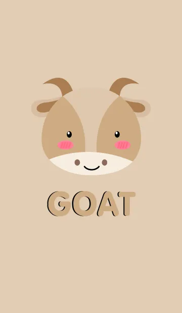 [LINE着せ替え] Simple Cute Face Goat Theme(jp)の画像1