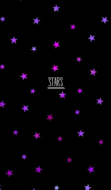 [LINE着せ替え] Twinkle stars light: pink blackの画像1