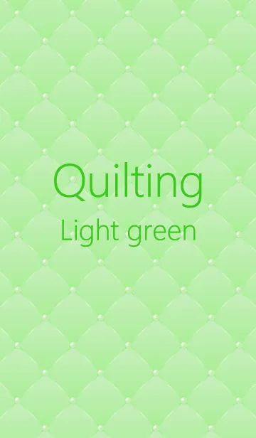 [LINE着せ替え] Quilting [Colors 02] Light greenの画像1