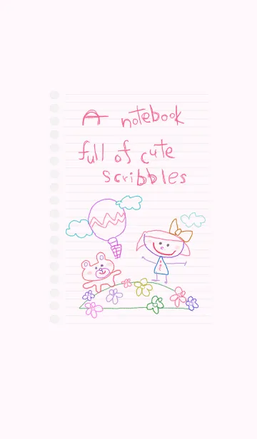 [LINE着せ替え] ノートにかわいい落書き 22の画像1