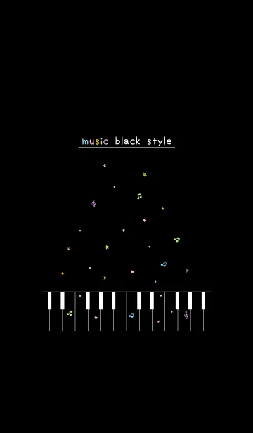 [LINE着せ替え] music black styleの画像1