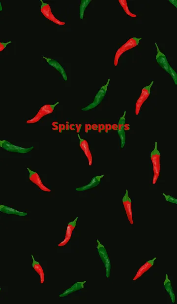 [LINE着せ替え] Spicy peppers ~Black~の画像1