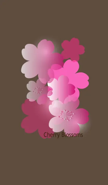 [LINE着せ替え] Cherry Blossoms in brownの画像1