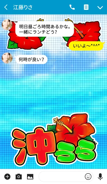 [LINE着せ替え] ハイビスカス 沖うらの画像3