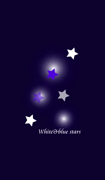 [LINE着せ替え] White＆blue stars in ultramarine colorの画像1