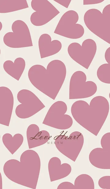 [LINE着せ替え] Love Heart -DUSKY PINK-の画像1