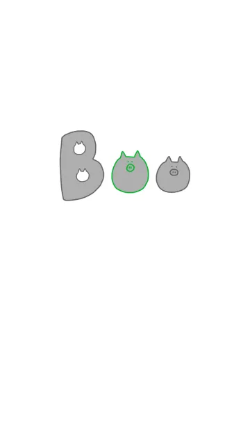 [LINE着せ替え] Boo #1+3の画像1