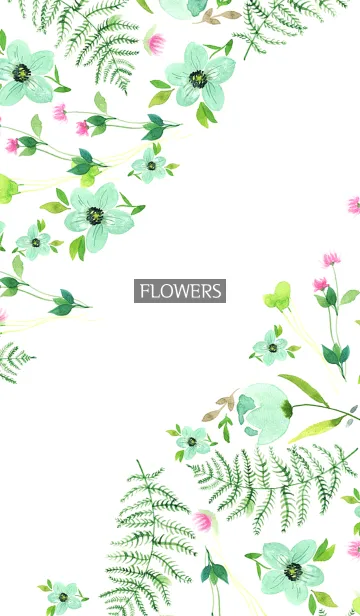 [LINE着せ替え] water color flowers_449の画像1