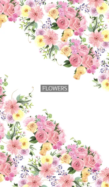 [LINE着せ替え] water color flowers_455の画像1