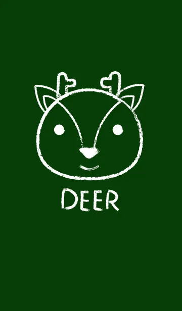 [LINE着せ替え] Simple Deer on a Blackboard theme(jp)の画像1