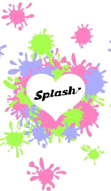 [LINE着せ替え] ♡Splash♥ホワイトバージョンの画像1