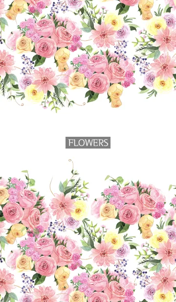 [LINE着せ替え] water color flowers_453の画像1