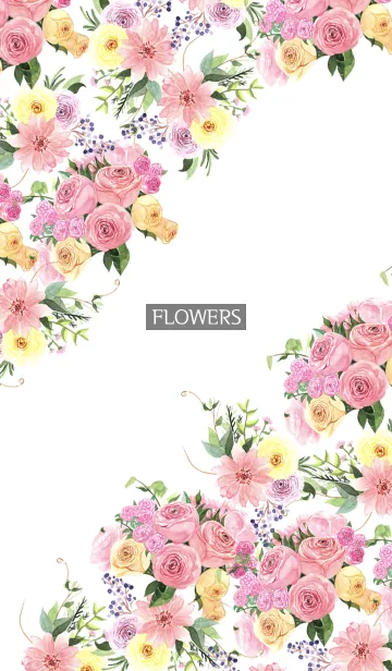 [LINE着せ替え] water color flowers_454の画像1