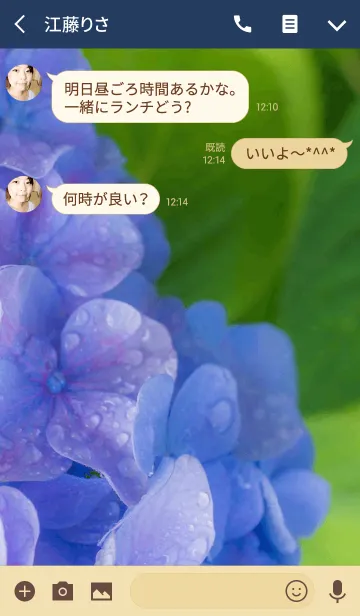 [LINE着せ替え] あじさい-hydrangea- ver.2の画像3