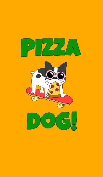 [LINE着せ替え] Skateboarding pizza dog！2の画像1