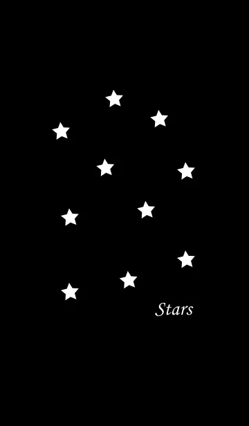 [LINE着せ替え] Simple stars in blackの画像1