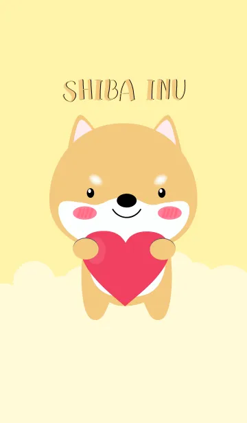 [LINE着せ替え] Simple Cute Shiba Inu Dog theme (jp)の画像1