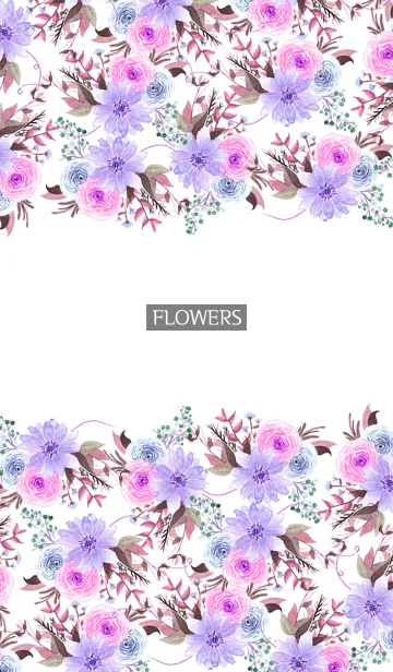 [LINE着せ替え] water color flowers_469の画像1