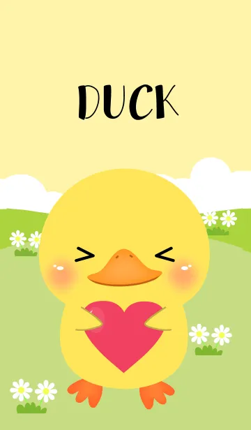 [LINE着せ替え] Love Cute Duck Theme(jp)の画像1