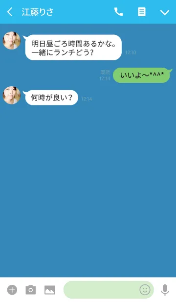 [LINE着せ替え] ブルー3 / クレヨンキャットの画像3