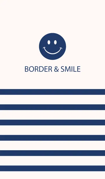 [LINE着せ替え] BORDER ＆ SMILE -NAVY-の画像1