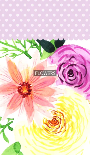 [LINE着せ替え] water color flowers_477の画像1