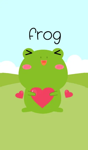 [LINE着せ替え] Simple Love Cute Frog Theme(jp)の画像1