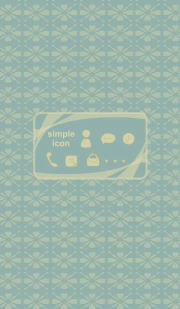 [LINE着せ替え] simpleicon ブルー×ベージュの画像1