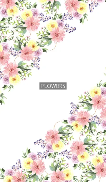 [LINE着せ替え] water color flowers_465の画像1