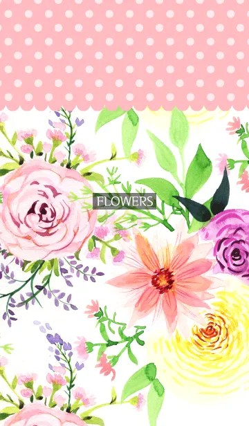 [LINE着せ替え] water color flowers_478の画像1