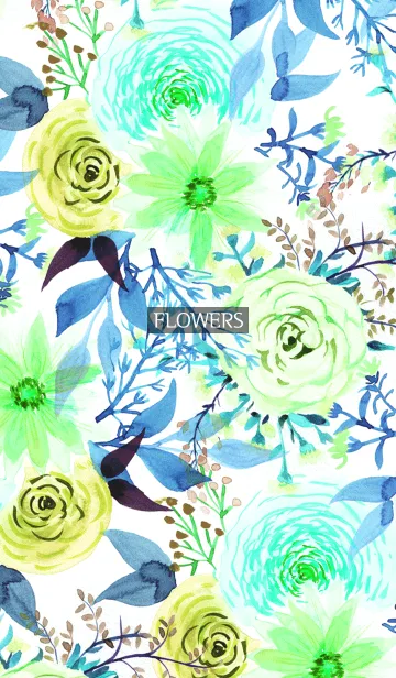 [LINE着せ替え] water color flowers_480の画像1