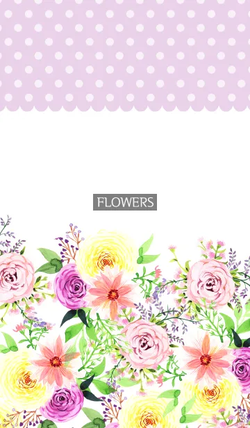 [LINE着せ替え] water color flowers_481の画像1