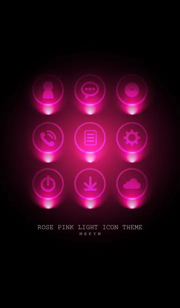 [LINE着せ替え] ROSE PINK LIGHT ICON THEME 2の画像1