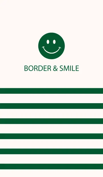 [LINE着せ替え] BORDER ＆ SMILE -DARKGREEN-の画像1