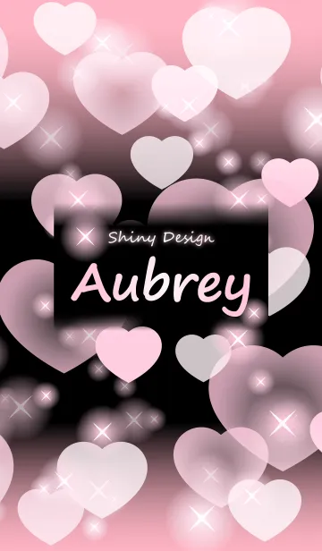 [LINE着せ替え] Aubrey-Name-Baby Pink Heartの画像1