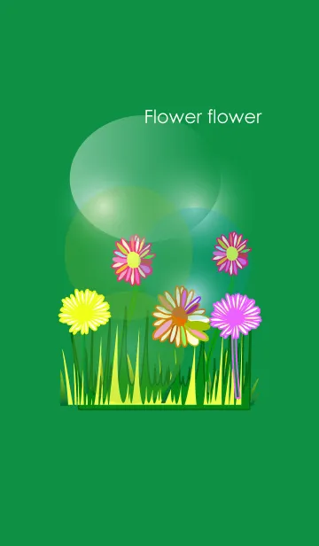 [LINE着せ替え] Green flower flower flowerの画像1