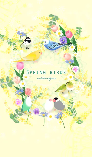 [LINE着せ替え] Spring Birdsの画像1